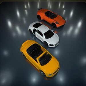 Hot Wheels Yellow Audi TT, White Audi R8 Super Chase & Orange Unbranded Die Cast